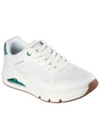 Sneaker Skechers "UNO ICON", Herren, Gr. 43, wei&szlig; (wei&szlig;, gr&uuml;n), Leder, Schuhe Sneaker, Keilsneaker, Sneaker mit Luftkissen