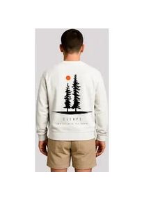 Sweatshirt F4NT4STIC "Escape Discover the World Pinetree", Herren, Gr. M, wei&szlig; (off, wei&szlig;), Obermaterial: 80% Baumwolle, 20% Polyester, regular fit, Rundhals, ohne B&uuml;ndchen, Sweatshirts Sweatshirt, Discover the World