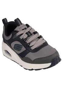 Sneaker Skechers "UNO - RETRO GROOVE", Damen, Gr. 34, schwarz (braun, schwarz), Lederimitat, Schuhe Sneaker, Freizeitschuh mit Memory Foam, Gr&ouml;&szlig;enschablone zum Download