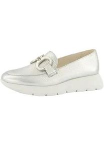 Slipper Paul Green "Paul Green Slipper Leder", Damen, Gr. 38, silber (metallic silber), Leder, Schuhe Slipper