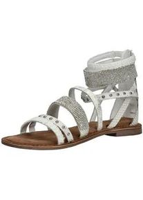 Schaftsandalette Lazamani "Lazamani Sandalen Leder", Damen, Gr. 38, wei&szlig;, Leder, Schuhe