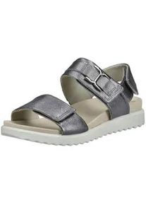 Pantolette Legero "Legero Sandalen Leder", Damen, Gr. 41, blau (hellblau), Leder, Schuhe Pantolette