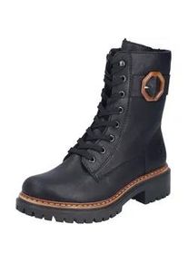Schn&uuml;rstiefelette Rieker "Rieker Stiefelette Lederimitat", Damen, Gr. 38, schwarz, Lederimitat, Schuhe Schn&uuml;rstiefelette