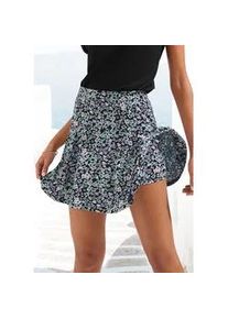 Hosenrock Vivance, Damen, Gr. 44, beige (lila, t&uuml;rkis, creme bedruckt), Jersey, Obermaterial: 95% Viskose, 5% Elasthan, bedruckt, gebl&uuml;mt, figurumspielend kurz, R&ouml;cke, mit Bl&uuml;mchenprint, Skort, Rock inklusive Hose