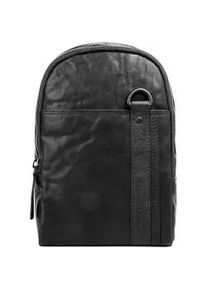 SPIKES & SPARROW Umh&auml;ngetasche SPIKES & SPARROW, Damen, Gr. B/H/T: 30cm x 7cm onesize, schwarz, Leder, vintage, Taschen Umh&auml;ngetasche, echt Leder