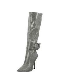 High-Heel-Stiefel Steve Madden "Steve Madden Stiefel Lederimitat", Damen, Gr. 39, silber, Lederimitat, Schuhe