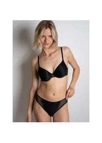 Schalen-BH Passionata "MISS JOY", Damen, Gr. 75, Cup A, schwarz (noir), Obermaterial: 82% Polyester, 13% Elasthan, 5% Polyamid, BHs Schalen-BH, Schmetterlingsmotiv, Spacer-Cups, nahtlos vorgeformt