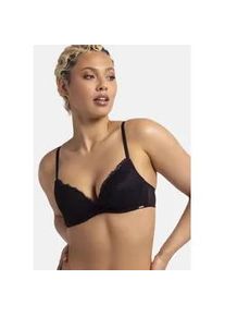 B&uuml;gel-BH Dorina "ORIGINS", Damen, Gr. 80, Cup A, schwarz, Spitze, Obermaterial: 64% Polyamid, 28% Polyester, 8% Elasthan, BHs B&uuml;gel-BH, mit Spitze