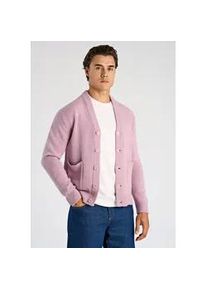 Strickjacke LINDBERGH "Cardigan Comfort Fit", Herren, Gr. L, lavender mel, Obermaterial: 80% Wolle, 20% Nylon, unifarben, Strickjacken Strickjacke