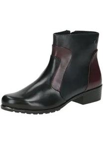Stiefelette Caprice "Caprice Stiefelette Leder", Damen, Gr. 37,5, schwarz (schwarz kombi), Leder, Schuhe Stiefelette