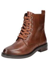 Schn&uuml;rstiefelette Caprice "Caprice Stiefelette Nappaleder", Damen, Gr. 37, cognac, Nappaleder, Schuhe Schn&uuml;rstiefelette