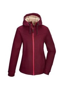 Fleecejacke "GW 38 WMN KNTFLC JCKT", Damen, Gr. 44, himbeere, Oberseite: 100% Polyester;R&uuml;ckseite: 100% Polyester, G.I.G.A. DX BY KILLTEC, Jacken Fleecejacke, Strickfleecejacke mit Teddyfutter, verstellbarer Kapuze, Kinnschutz