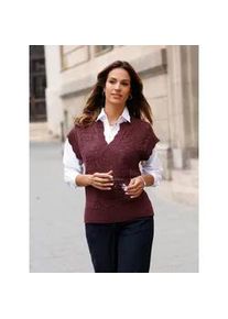 Pullunder Inspirationen "Pullunder", Damen, Gr. 40, rot (burgund), 100% Polyacryl, unifarben, Pullover Pullunder