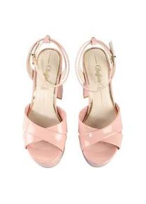 High-Heel-Pumps Buffalo "Buffalo JESSIE CROSS", Damen, Gr. 41, blush, Polyurethan, unifarben, Schuhe