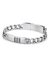 Armband Fynch-Hatton "Schmuck Geschenk Edelstahl Armkette Curb Chain", silber (silberfarben), Armb&auml;nder, Herren, 18,5cm, Edelstahl, Armband