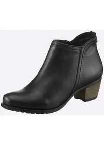 Stiefelette Heine, Damen, Gr. 39, schwarz, Glattleder, Leder, Rindsleder, Schuhe Stiefelette
