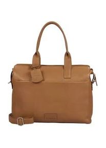 Henkeltasche Burkely "Burkely Taschen Leder", Damen, Gr. onesize, braun (cognac), Leder, Taschen