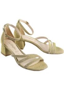 High-Heel-Pumps Buffalo "Buffalo Lilly SHine Vegan Glitter", Damen, Gr. 39, gold, Polyurethan, unifarben, Schuhe