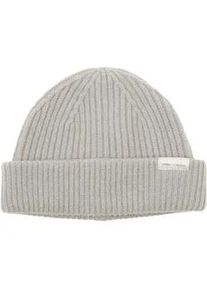 Jack & Jones Beanie JACK & JONES "JACPREM WOOL BEANIE NOOS", Herren, grau (ultimate grau), Strick, Wolle, unifarben, M&uuml;tzen Beanie