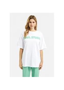 Smith & Soul Rundhalsshirt SMITH & SOUL, Damen, Gr. M, gr&uuml;n (mint), Single Jersey, Material: 100% Baumwolle, bedruckt, oversize normal, Rundhals, angeschnitten gerader Abschluss, Shirts Rundhalsshirt