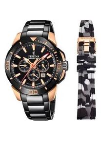 Chronograph Festina "Chrono Bike - Special Edition", schwarz, Armbanduhren, Herren, Chronograph, Armbanduhr, Quarzuhr, Herrenuhr, Stoppfunktion, ideal als Geschenk