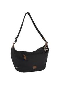 Hobo Camel Active "Aurum", Damen, Gr. B/H/T: 40cm x 24cm x 12cm, schwarz, Polyester, beschichtet, clean, unifarben mit Farbeins&auml;tzen, Taschen Hobo, aus recyceltem Polyester in Nylonstruktur, leicht & mit feinen Details