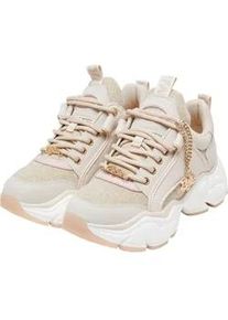 Trainingsschuh Buffalo "Buffalo BINARY GLAM", Damen, Gr. 40, beige, pink, Polyurethan, Schuhe