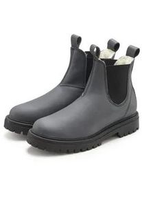 Stiefelette ELBSAND, Damen, Gr. 40, grau (anthrazit), Obermaterial: 100% Rindsleder. Decksohle: 100% Textilmaterial. Futter: 50% Polyacryl, 50% Polyester. Laufsohle: 100% Synthetik, unifarben, Schuhe Stiefelette, aus Leder im klassischen Chelsea-Look, Stiefel, Boots, Winterstiefel