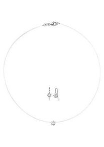 Ohrring und Ketten Set Firetti "Schmuck Geschenk Silber 925 Ohrringe Halskette mit Anh&auml;nger Solit&auml;r", silber (silberfarben, wei&szlig;, kristallwei&szlig;, kristallwei&szlig;), Schmuck_Sets, Damen, Nylon, Silber 925 (Sterlingsilber), mit Zirkonia (synth.)