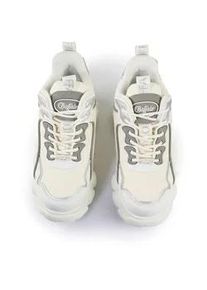 Trainingsschuh Buffalo "Buffalo Cld Chai - Vegan Nubuck/Suede", Damen, Gr. 37, cream, grau, silber, Polyurethan, unifarben, Schuhe