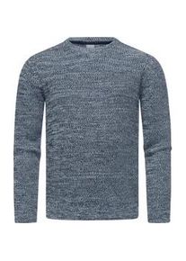 Strickpullover Ragwear "Aralt", Herren, Gr. S (48), blau (navy), Material: 60% Baumwolle, 40% Acryl, gerade h&uuml;ftlang, Rundhals, &Auml;rmel ohne &Auml;rmelschlitz ohne B&uuml;ndchen, Pullover Strickpullover, stylischer Herren Sweatpullover mit Rippb&uuml;ndchen