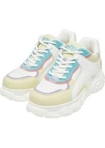 Trainingsschuh Buffalo "Buffalo CLD ECHO", Damen, Gr. 38, gelb, lime, petrol, Polyurethan, Schuhe