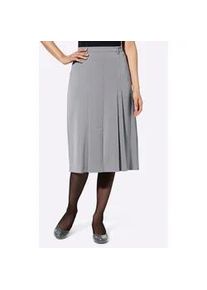 Classic Dog Faltenrock CLASSIC, Damen, Gr. 21, grau (steingrau, meliert), 75% Polyester, 20% Viskose, 5% Elasthan, unifarben, wadenlang, R&ouml;cke