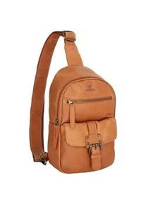 Umh&auml;ngetasche Mustang "Gonesse", Herren, Gr. B/H/T: 16cm x 31cm x 8cm, cognac, Leder, Taschen Umh&auml;ngetasche, Men Schultertasche, Crossbody mit verstellbarem Umh&auml;ngeriemen