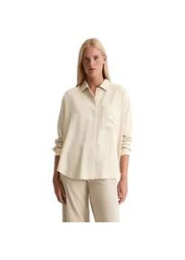 Marc O'Polo Langarmbluse MARC O'POLO "aus TENCELTM Lyocell", Damen, Gr. 42, beige (light oat), Obermaterial: 100% Lyocell, unifarben, relaxed fit normal, Manschette, Blusen