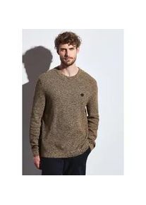 Strickpullover Street One MEN, Herren, Gr. XL (44), golden gelb, Web, 100% Baumwolle, unifarben, comfort fit normal, Rundhals, elastischer Bund, Pullover Strickpullover, im Melange Look