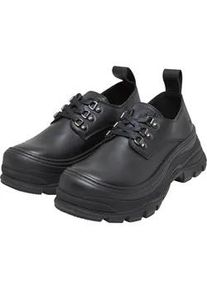 Trainingsschuh Buffalo "Buffalo roam lace up lo hike", Damen, Gr. 38, schwarz, Leder, unifarben, Schuhe