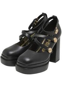 High-Heel-Pumps Buffalo "Buffalo MAY MARY BTN - VEGAN NAPPA", Damen, Gr. 41, schwarz, Kunstfaser, unifarben, Schuhe