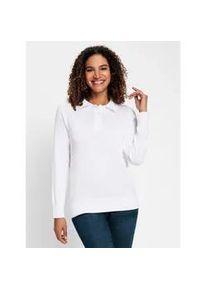 Polokragenpullover Casual Looks "Pullover", Damen, Gr. 38, beige (ecru), 100% Baumwolle, unifarben, Pullover