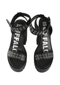 High-Heel-Pumps Buffalo "Buffalo Buffalo Jalilia Ankle Sandal - Vegan Nappa", Damen, Gr. 39, schwarz, Kunstfaser, unifarben, Schuhe