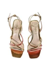 High-Heel-Pumps Buffalo "Buffalo Buffalo April MSS - Vegan Nappa", Damen, Gr. 39, schwarz, silber, Kunstfaser, unifarben, Schuhe