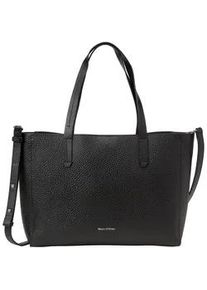 Marc O'Polo Shopper "BUSIN", Damen, Gr. B/H/T: 37cm x 28cm x 13cm, schwarz, Leder, MARC O'POLO ACCESSORIES, unifarben, Taschen Shopper, Businesstasche, Schultertasche, mit herausnehmbarem Laptopfach