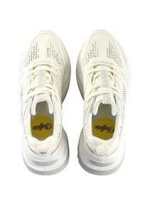 Trainingsschuh Buffalo "Buffalo Buffalo Triplet Glam - Vegan Nubuck/Nappa", Damen, Gr. 38, wei&szlig;, silber, Kunstfaser, unifarben, Schuhe