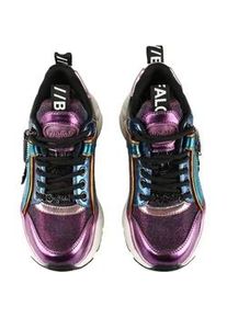 Trainingsschuh Buffalo "Buffalo Binary Glam Vegan Nappa/Textile ́", Damen, Gr. 37, lila, blau metallic, Schuhe