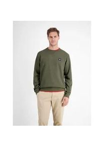 Sweater Lerros, Herren, Gr. XXL, gr&uuml;n (nordic olive), Sweatware, Obermaterial: 50% Baumwolle, 50% Polyester, unifarben, normal h&uuml;ftbedeckend, Rundhals, B&uuml;ndchen, Sweatshirts Sweater, mit Logo-Badge