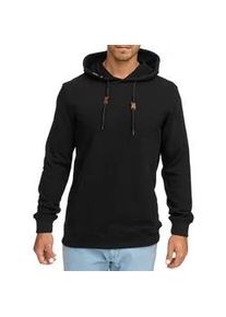 Kapuzensweatshirt INDICODE "INSalupe Hoodie", Herren, Gr. M, schwarz, Sweatware, Obermaterial: 100% Baumwolle, unifarben, regular fit h&uuml;ftlang, Rundhals, Sweatshirts