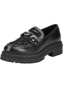 Slipper Nero Giardini "Nero Giardini Slipper Leder/Textil", Damen, Gr. 40, schwarz, Leder, Textil, Schuhe Slipper