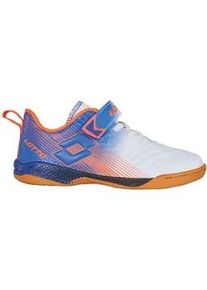 Hallenschuh Lotto, Kinder, Gr. 39, wei&szlig;, blau, Synthetik, mehrfarbig, Schuhe Hallenschuh, - f&uuml;r Hallensportarten wie Handball geeignet