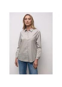 Langarmbluse Street One, Damen, Gr. 38, cotton beige, Web, 79% Baumwolle, 19% Polyamid, 2% Elasthan, gestreift, normal normal, V-Ausschnitt, B&uuml;ndchen, Blusen, aus Baumwolle mit Stretchanteil