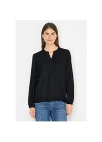 Langarmbluse Cecil, Damen, Gr. S (38), schwarz, Stoff, 100% Viskose, unifarben, klassisch normal, Rundhals, elastischer Bund, Blusen, aus softer Viskose